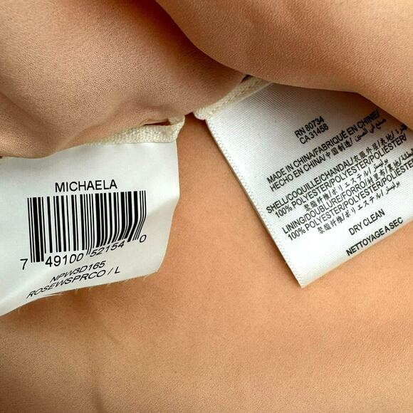 BCBG MaxAzria Michaela Skirt Women's Large Blush Pink peach Sequin party sparkle - Picture 6 of 7